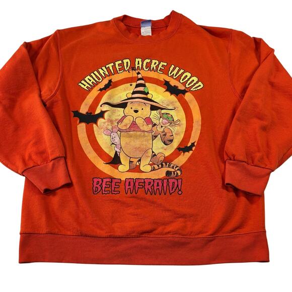 Disney Sweaters - Vintage Winnie the Pooh Halloween Orange Crewneck Sweatshirt, Size M